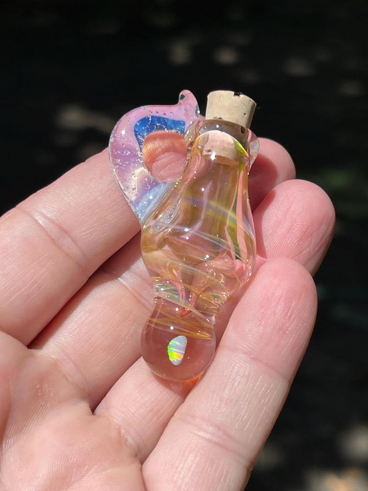 Handmade Glass Bottle Necklace #1