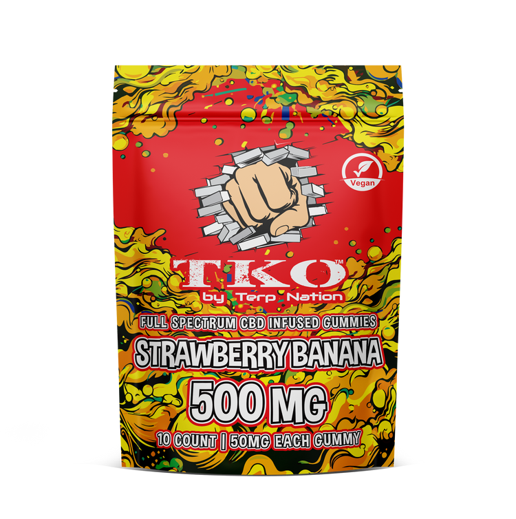 TKO Strawberry Banana CBD gummies 500mg