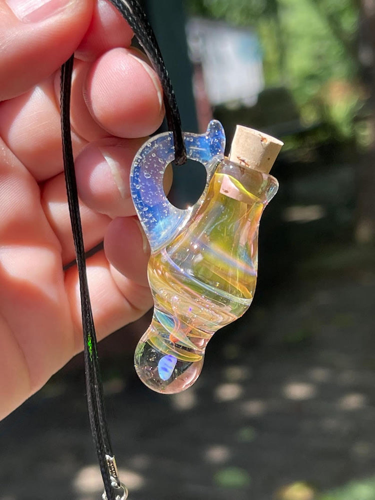 Handmade Glass Bottle Necklace #1