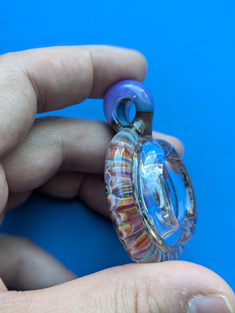 Opal Moon Optical Illusion Pendant